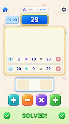 Fourmath: Math Puzzle screenshot 3