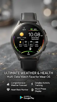 Digital Weather R01 watch face screenshot 1