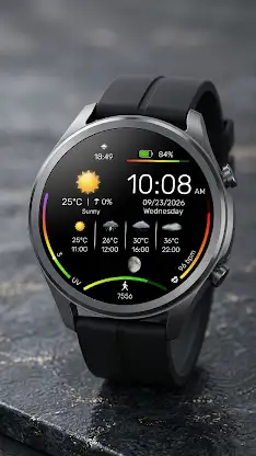 Digital Weather R01 watch face screenshot 2