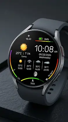 Digital Weather R01 watch face screenshot 4