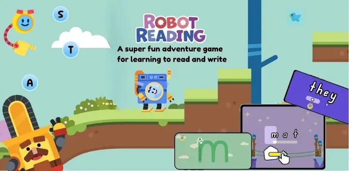 Robot Reading: Kids Phonics — Android game banner