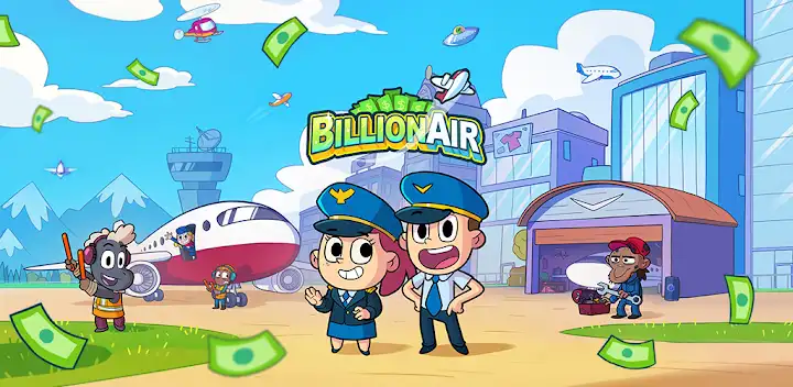 Airport BillionAir Idle Tycoon — Android game banner