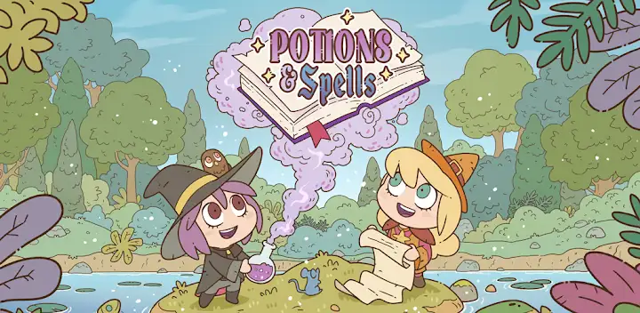 Potions & Spells: Idle Witches — Android game banner
