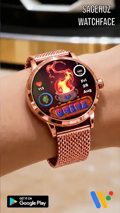 Animated Pixel Flame WatchFace screenshot 5