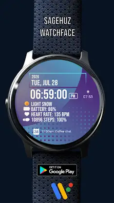 A071 Gradient Color Watch Face screenshot 6