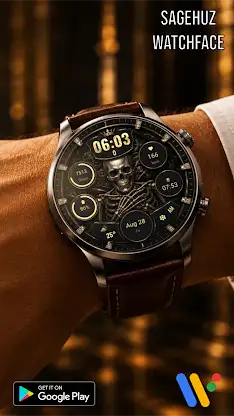 A141 Gold Skeleton Watchface screenshot 5
