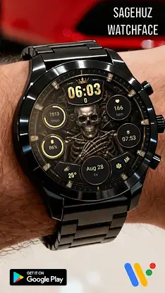 A141 Gold Skeleton Watchface screenshot 4