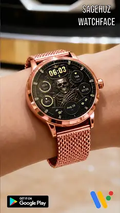 A141 Gold Skeleton Watchface screenshot 8