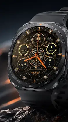A142 Gold Skull Watchface screenshot 3