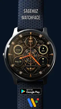 A142 Gold Skull Watchface screenshot 4