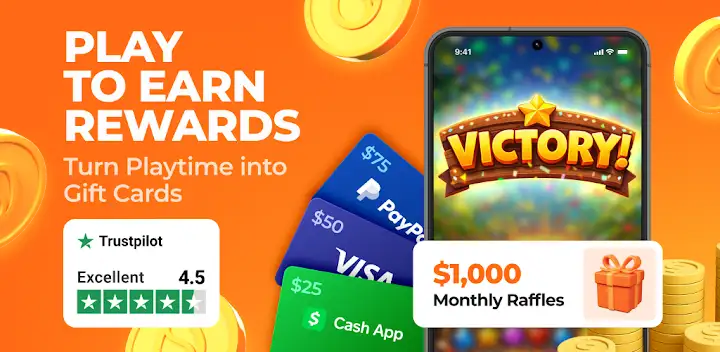 Scrambly: Play to Earn Rewards — Android app banner
