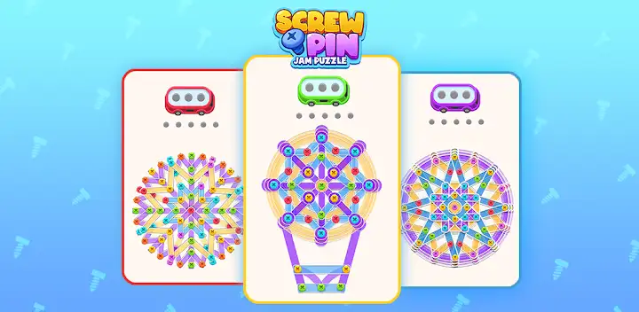 Screw Pin - Nuts Jam — Android game banner