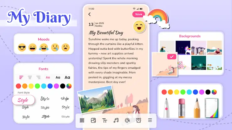 My Diary Lock - Hidden Photos screenshot 1