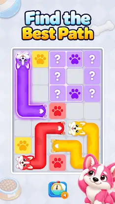 Corgi Flow: Color Line Puzzle screenshot 2