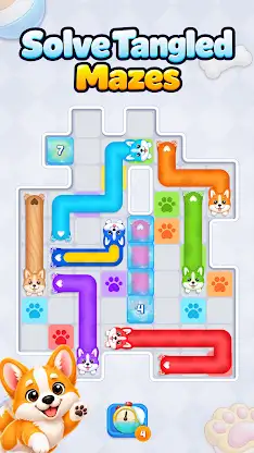 Corgi Flow: Color Line Puzzle screenshot 3
