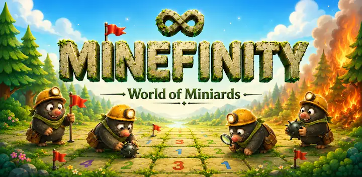 Minefinity : World of Miniards — Android game banner