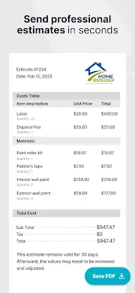 SimplyWise Cost Estimator screenshot 7