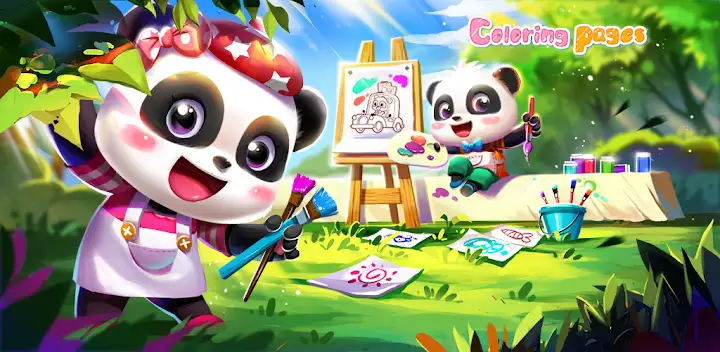 Baby Panda's Coloring Pages — Android game banner