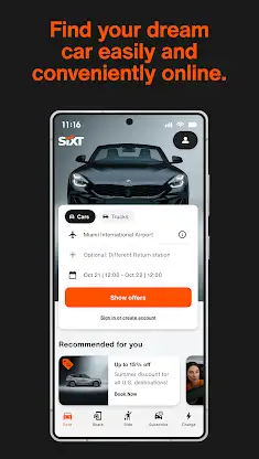 SIXT rent. share. ride. plus. screenshot 6