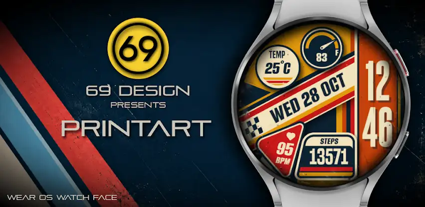[69D] PRINTART watch face screenshot 1