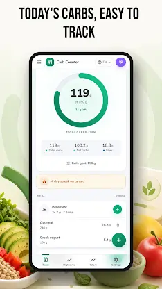 Carb Counter: Track Carbs screenshot 1