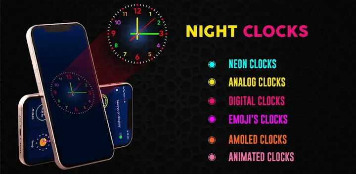 Nightstand Clock - Always ON — Android app banner