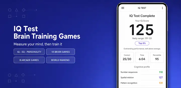 IQ Test - Brain Training Games — Android game banner