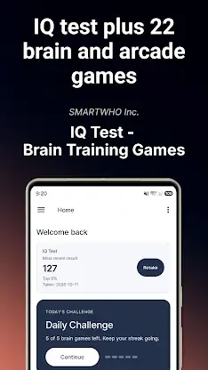 IQ Test - Brain Training Games screenshot 1
