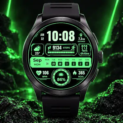 Cyber Chrono HUD Watch face screenshot 3