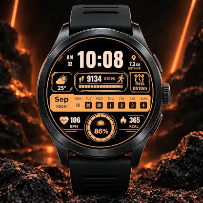 Cyber Chrono HUD Watch face screenshot 6