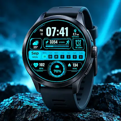Cyber Chrono HUD Watch face screenshot 1