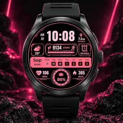Cyber Chrono HUD Watch face screenshot 5