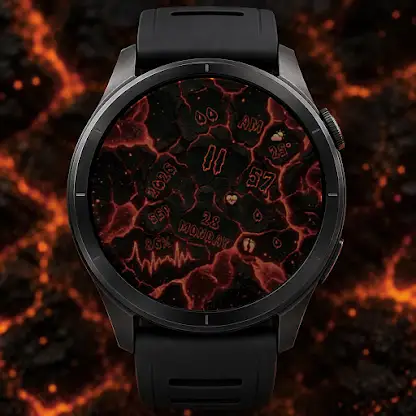 Magma Core Lava - Watch Face screenshot 6