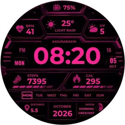 Rugged Tactical HUD Watch Face screenshot 6