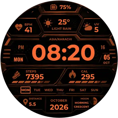 Rugged Tactical HUD Watch Face screenshot 4