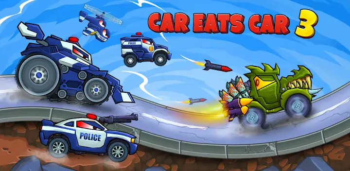 Car Eats Car 3 Survival Racing — Android game banner