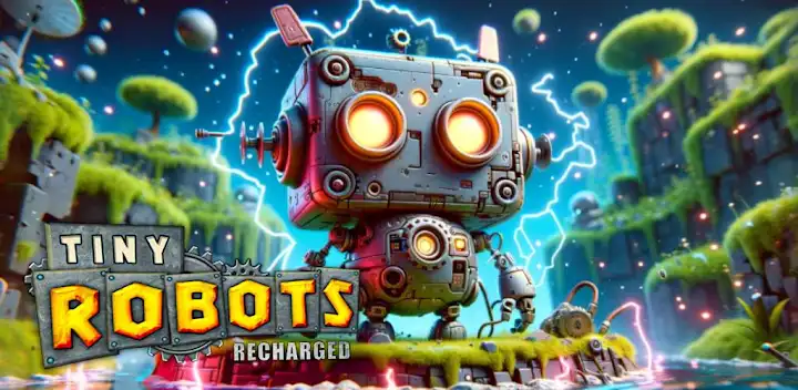 Tiny Robots Recharged — Android game banner