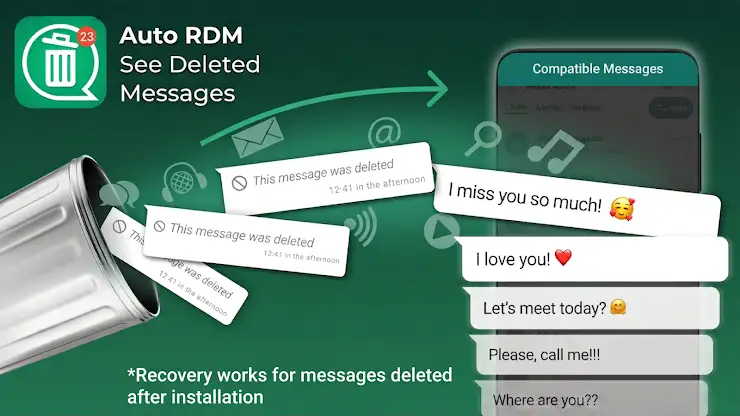 Auto RDM: See Deleted Messages screenshot 1