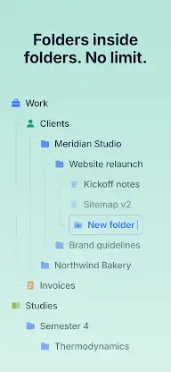 Nested Folder Notes - Folino screenshot 1
