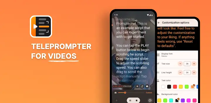 Teleprompter: Vlog & Scripts — Android app banner