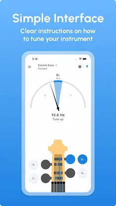 Double Bass Tuner - LikeTones screenshot 2