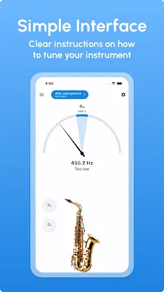 Saxophone Tuner - LikeTones screenshot 2