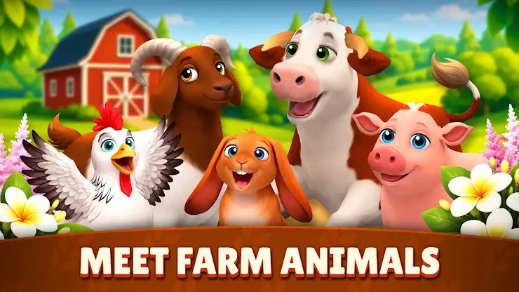 Animal Farm Life: Town Farming screenshot 1