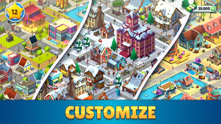 Cozy Town: Design a City Sim screenshot 2