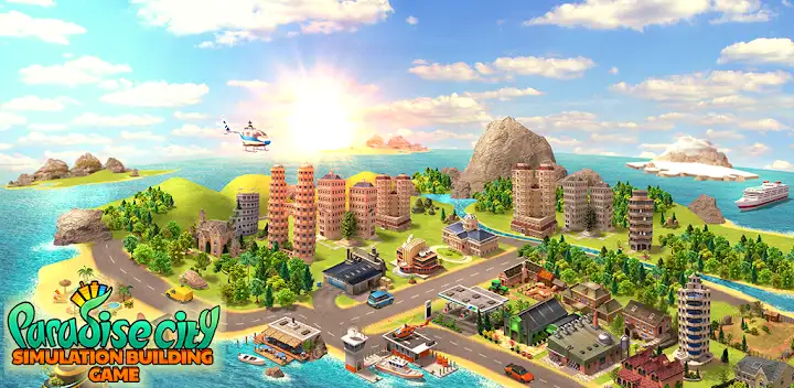 Paradise City: Building Sim — Android game banner