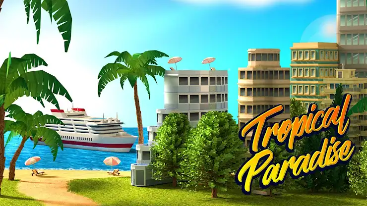 Tropic Paradise Sim: Town Buil screenshot 1