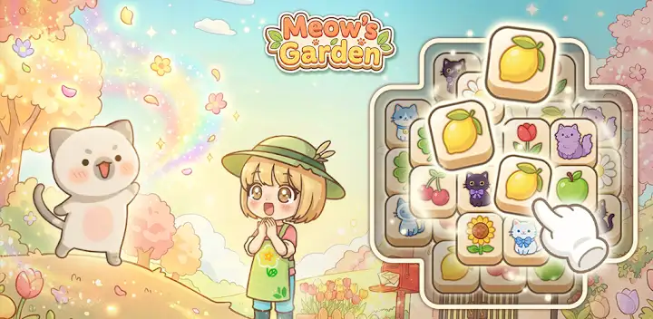 Meow's Garden: Tile Match — Android game banner