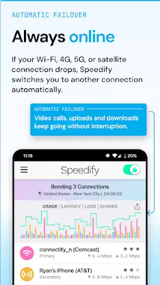 Speedify: Bond Satellite + 5G screenshot 2