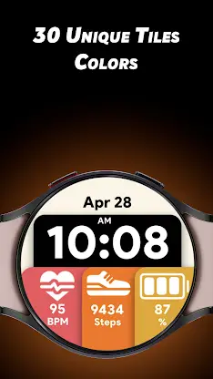 Modern Tiles - Watch face screenshot 2