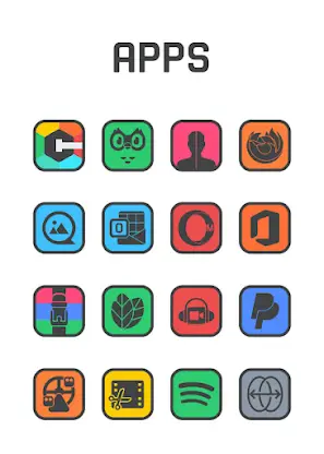 Square Dark - Icon Pack screenshot 3